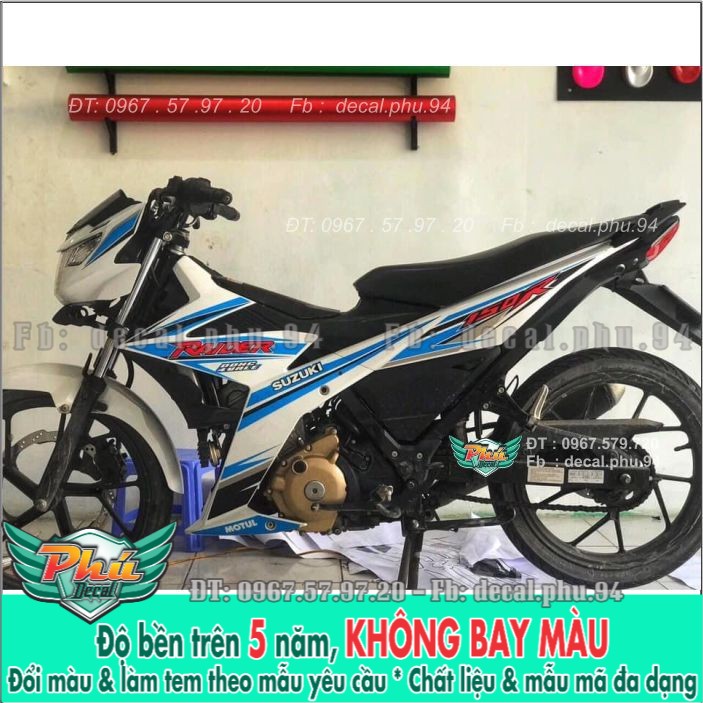 Tem rời Raider Trắng xanh