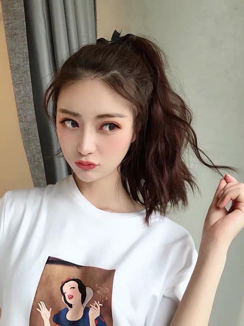 Tóc giả đuôi ngựa/ Tóc cột xù dợn tự nhiên - 40cm