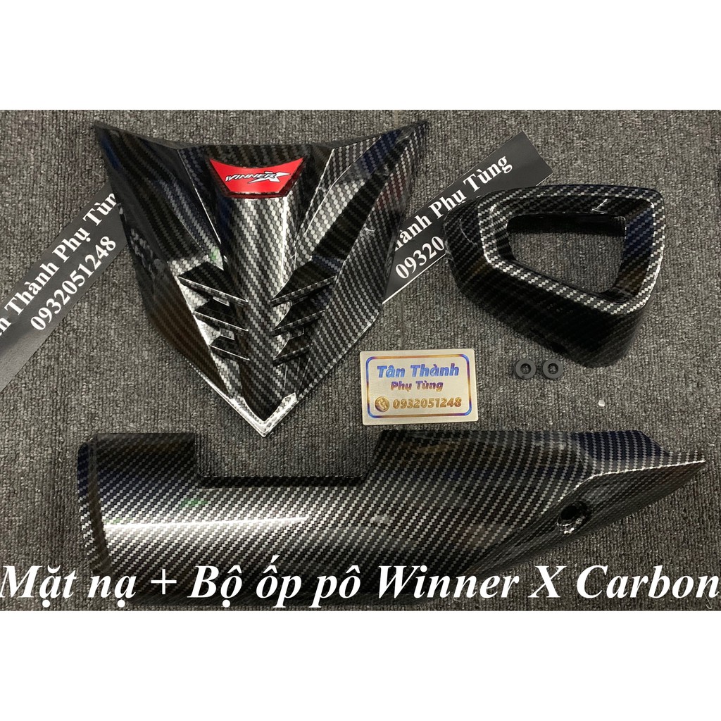 Combo mặt nạ+ bộ ốp pô winner x carbon