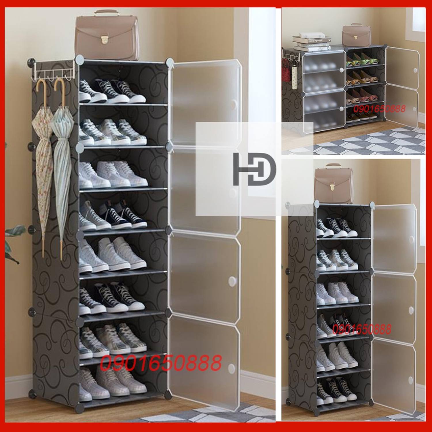 [TỦ GIÀY 6-8 NGĂN] Tủ nhựa đựng giày lắp ɡhép đa năng