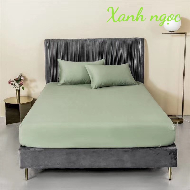 (❣️GIÁ BAY NÓC) Bộ ga gối lụa tencel trơn 60s cao cấp ga giường lụa mát lạnh - nhiều mẫu lựa chọn