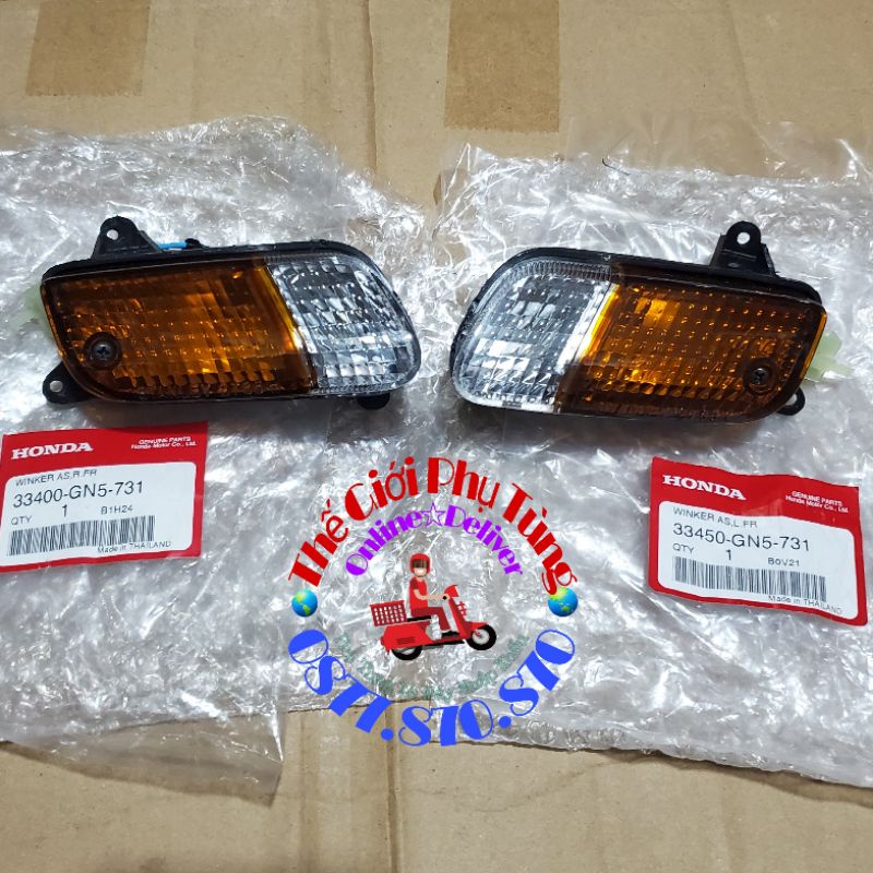Cặp đèn xi nhan trước dream lùn zin chính hãng honda thái lan nhập khẩu
