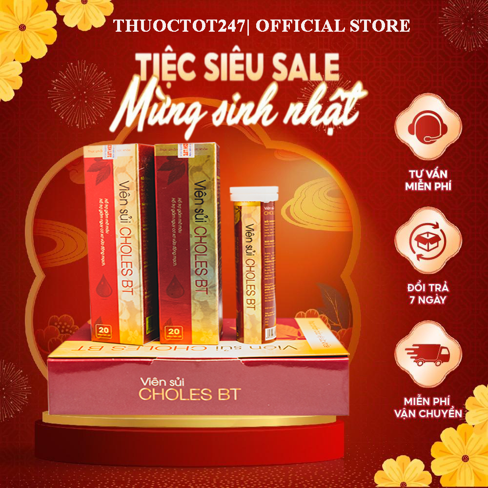 ✅ viên sủi choles bt 👍 ❤️- chính hãng hộp 20 viên