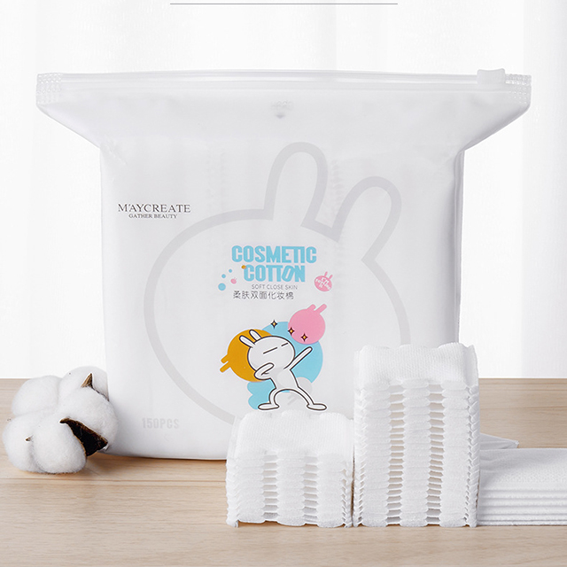 Bông tẩy trang maycreate thỏ 150 miếng soft close skin mẫu mới