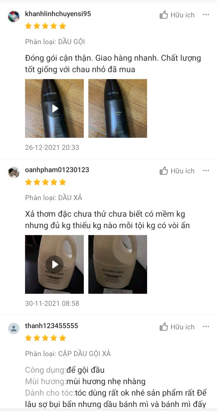 Dầu gội xả OLORCHEE siêu mềm mượt 4 LÍT / can