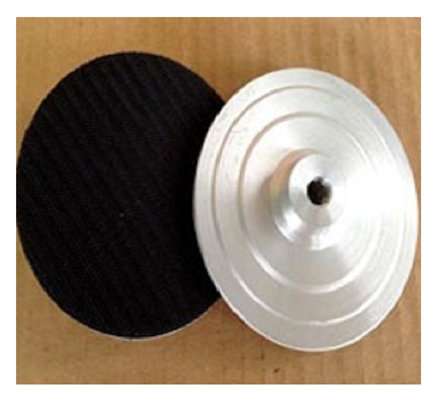 đế chà nhám  nhôm dùng máy mài ( đường kính 100mm)