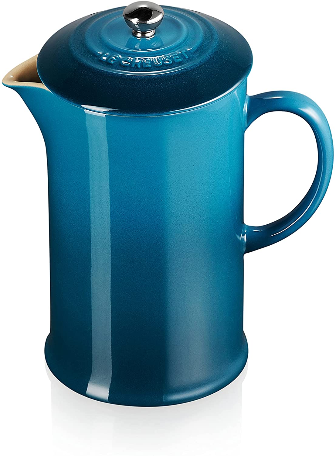 Bình pha cà phê le creuset french press, màu xanh