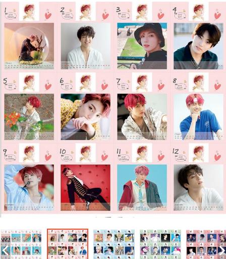 Lịch để bàn 2019 EXO, TFBoys, BTS