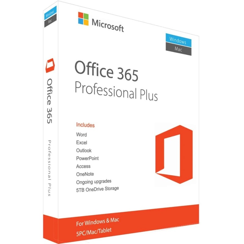 Bảng giá Bộ ứng dụng MS Office 365 Pro Plus cài được 5 thiết bị kèm Onedrive 5TB Phong Vũ
