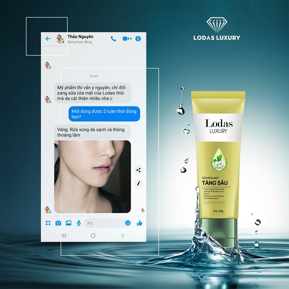 Sửa Rữa Mặt Lodas Luxury - Dung tích 100ml