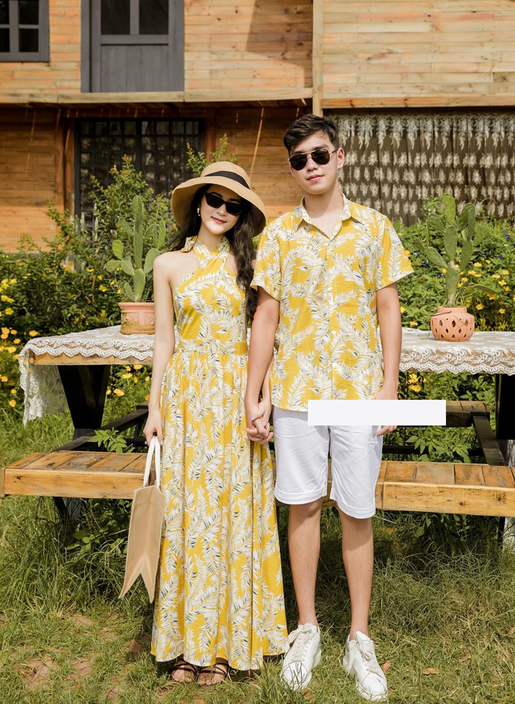 Áo đôi đi biển (giá gồm váy nữ, somi nam)
