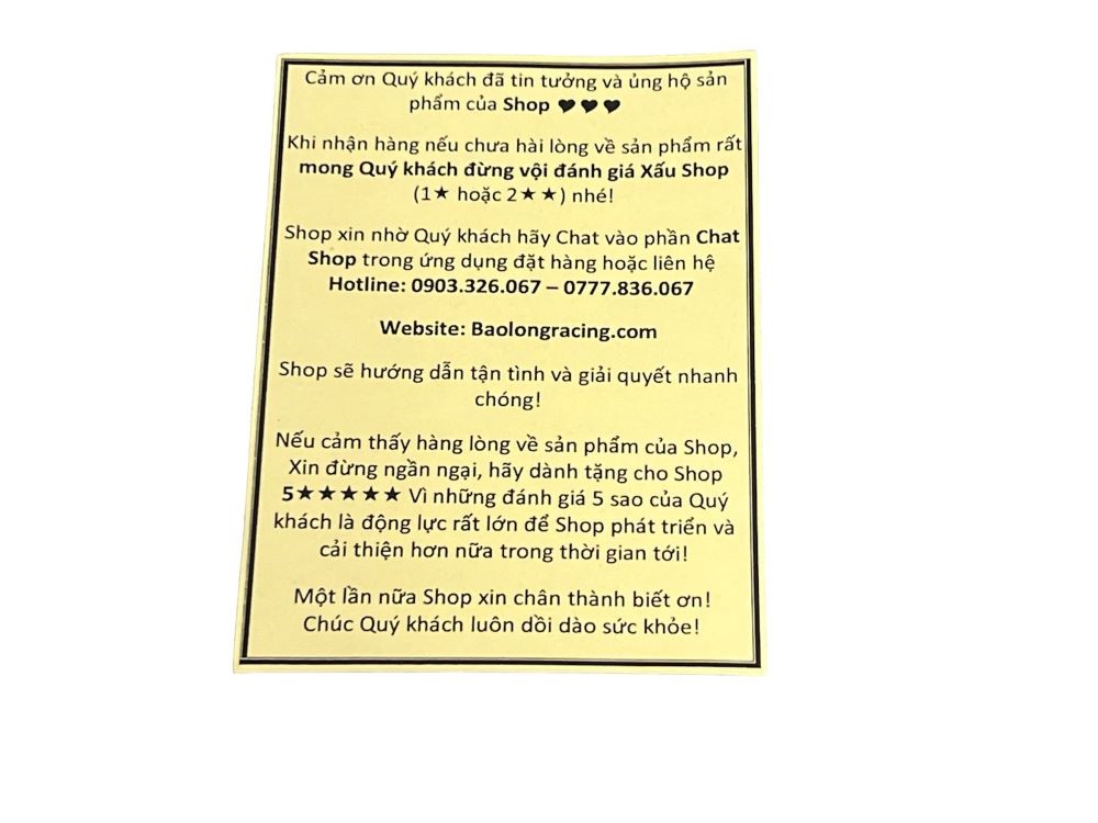 Tem Thư Cảm Ơn Khách Hàng