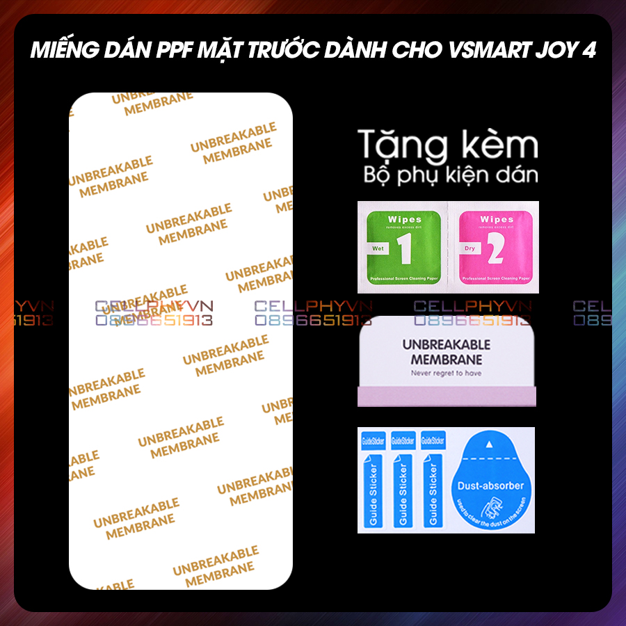 Miếng Dán Màn Hình Mặt Trước PPF Dành Cho Vsmart Joy 4