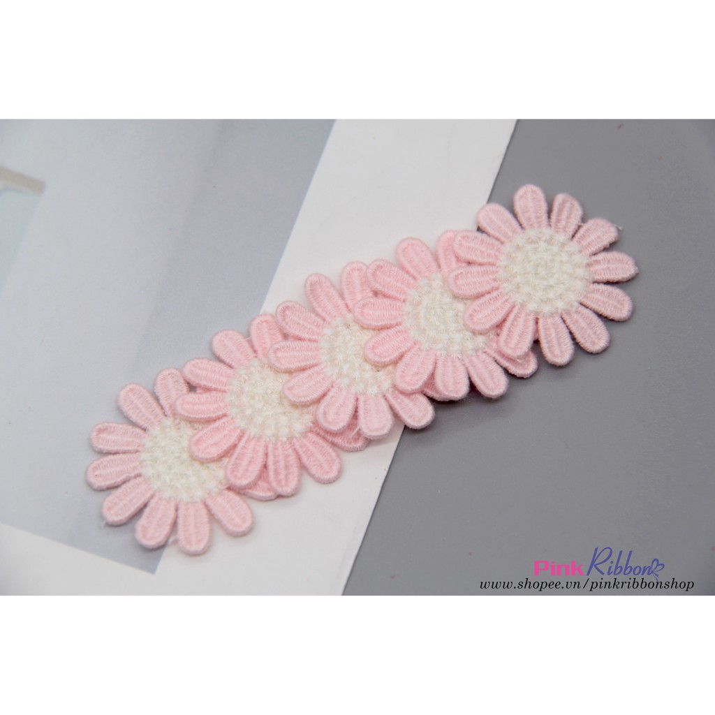 Set 5 cánh - Hoa len hướng dương 4cm