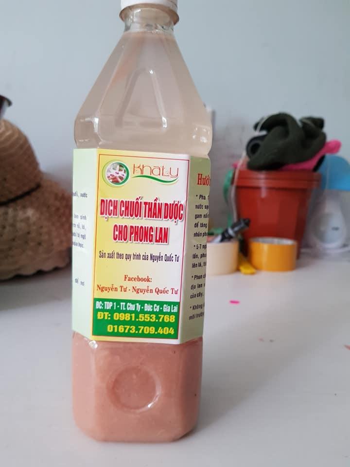 phân bón dịch chuối cho hoa lan chai 1 lít