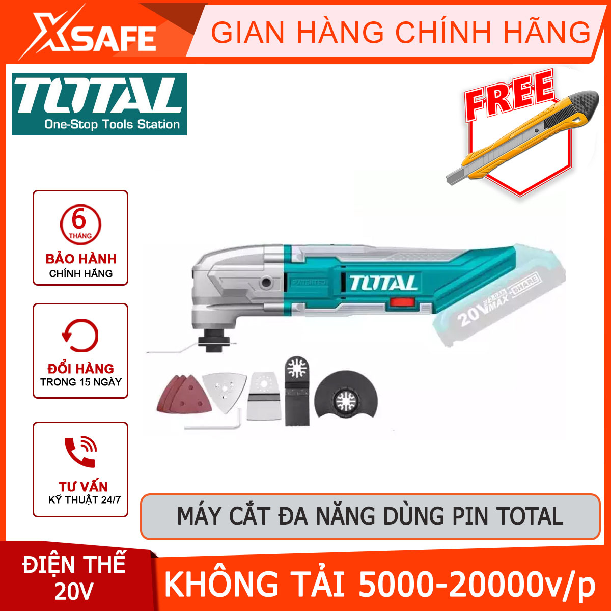 Cutting Machine multi-purpose use pintotal TMLI2001 portable cutting machine multi-purpose have no-load speed: 5000-20000 v/p use battery 20V genuine in [XTools] [xsafe]