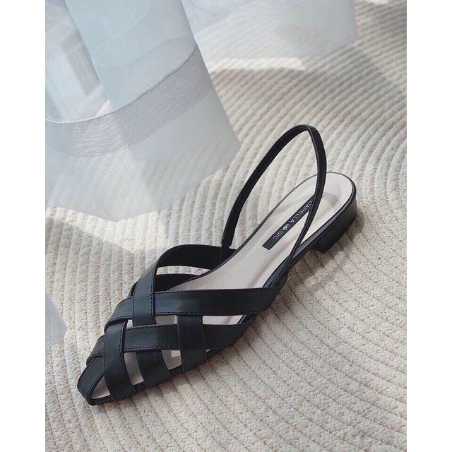 Giày sandal bệt mũi nhọn quai đan rọ SD-0300