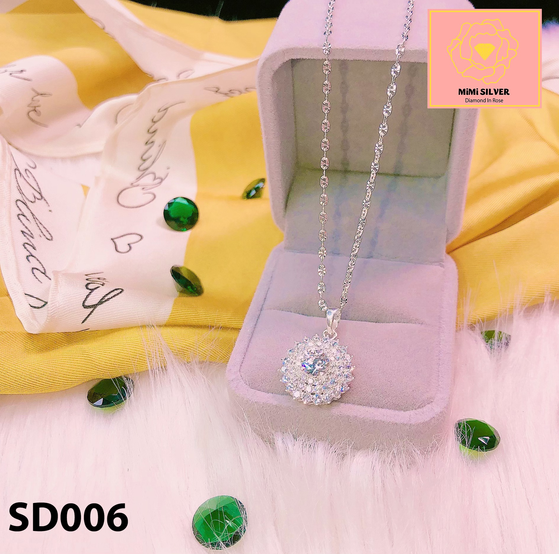 [HCM]Dây chuyền Hạt Cườm Lớn - Trang Sức  MiMi Silver SD006