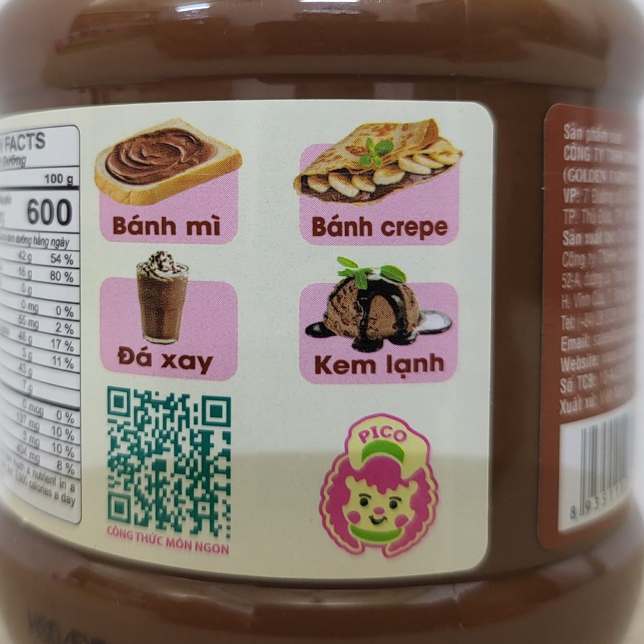GOLDEN FARM (hộp 340g) BƠ HẠT PHỈ CA CAO Hazelnut Cocoa Butter (HALAL)