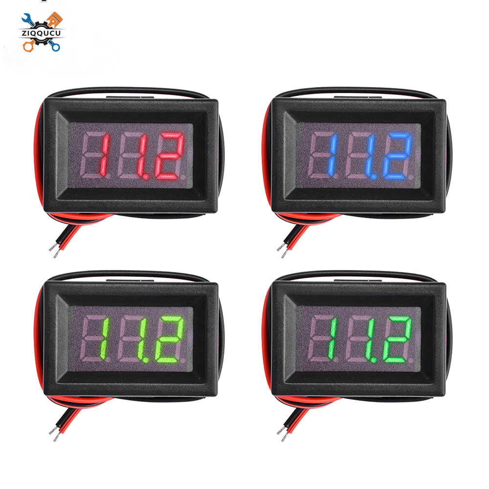 diymore slope Voltage Meter 2 Wires 0.36" DC4-30V Digital Voltmeter Gauge Tester LED Display Panel Mount Car Motorcycle Battery Monitor