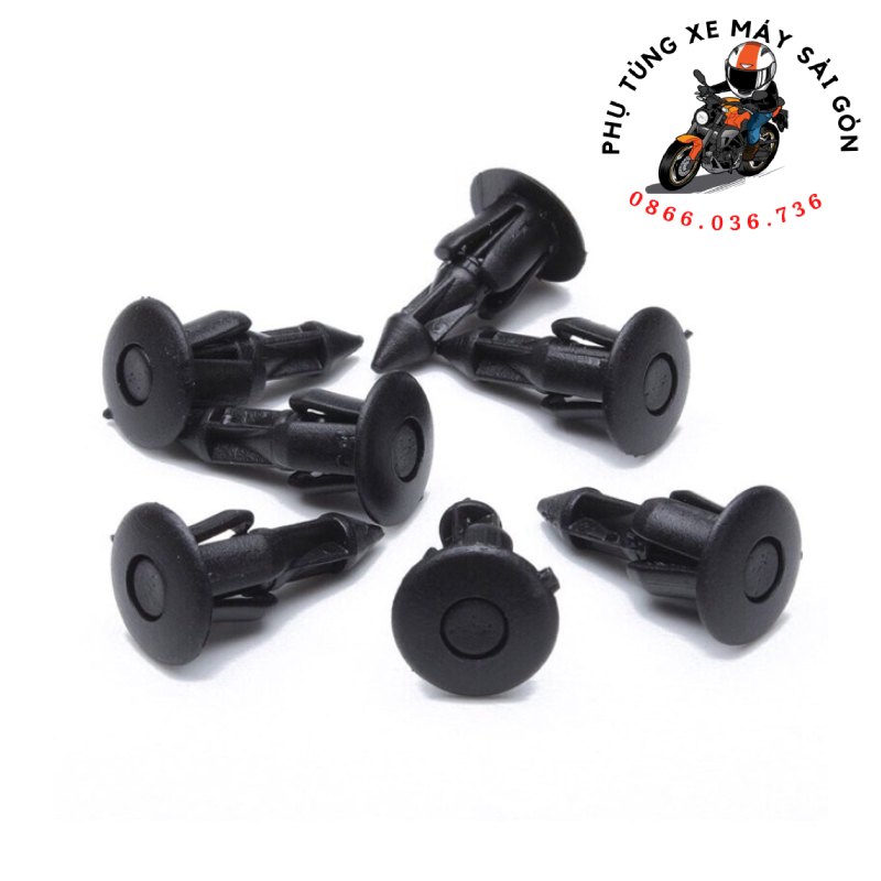 Combo 5-20 ốc nhựa, chốt nhựa bấm dàn áo honda, yamaha, suzuki,...6mm