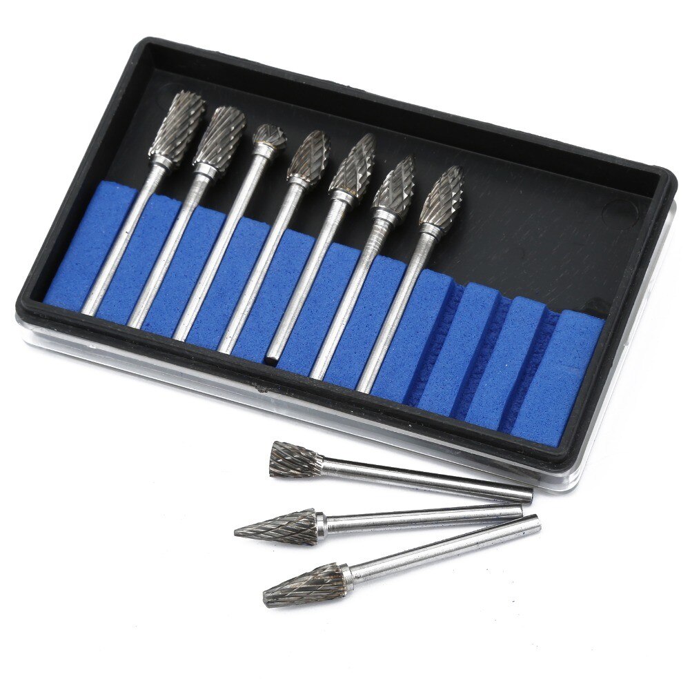 BỘ 10 MŨI KHOAN MÀI KHẮC LŨA HỢP KIM - MỦI PHAY DOA LỖ LÀM GỖ LŨA CÂY CẢNH BONSAI