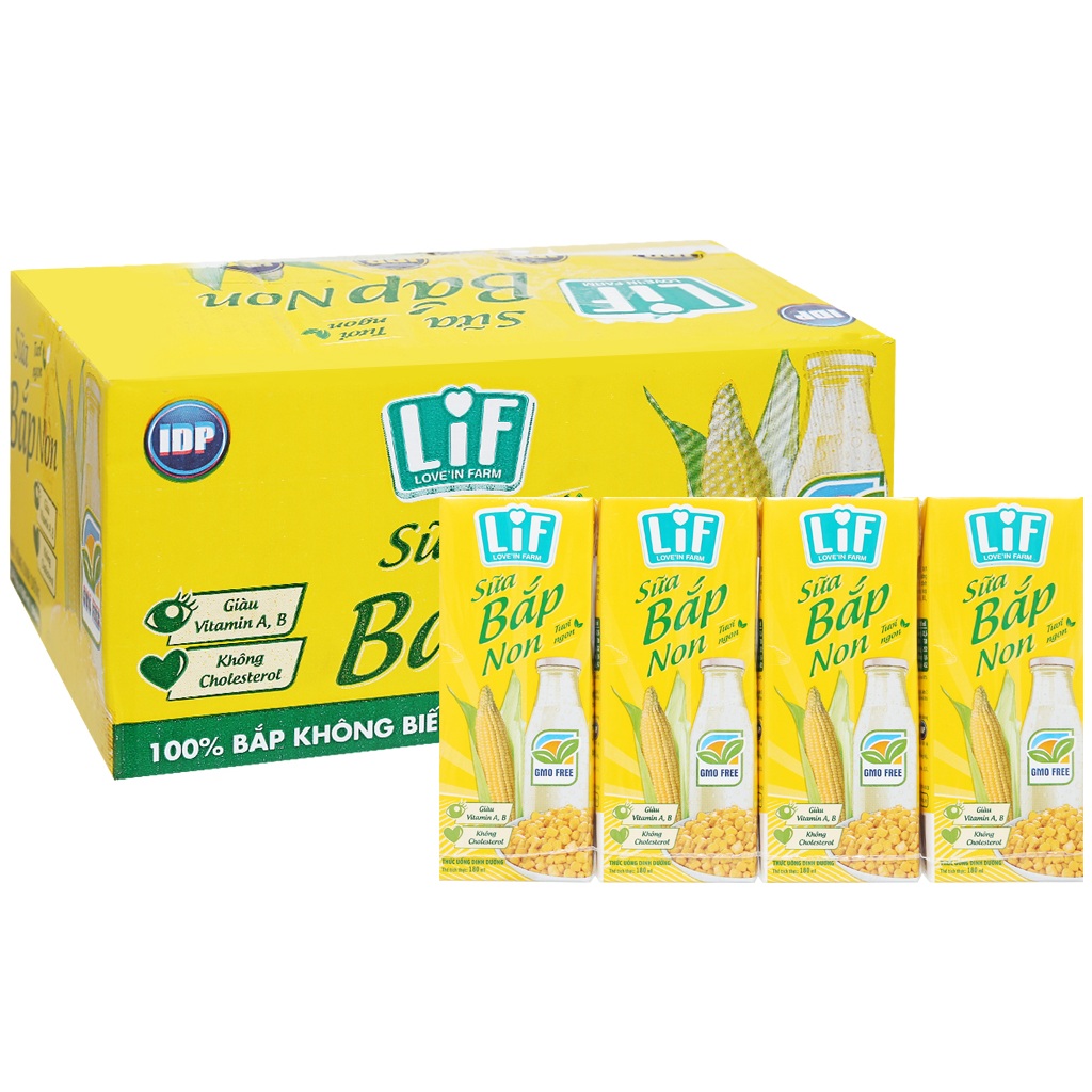 Sữa bắp non lif thùng 24 hộp 180ml - shop anphuong