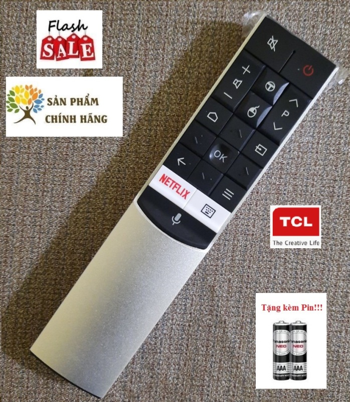 Bảng giá Remote Điều khiển tivi TCL giọng nói Mẫu 2- Hàng mới chính hãng vỏ nhôm cao cấp 100% Tặng kèm Pin