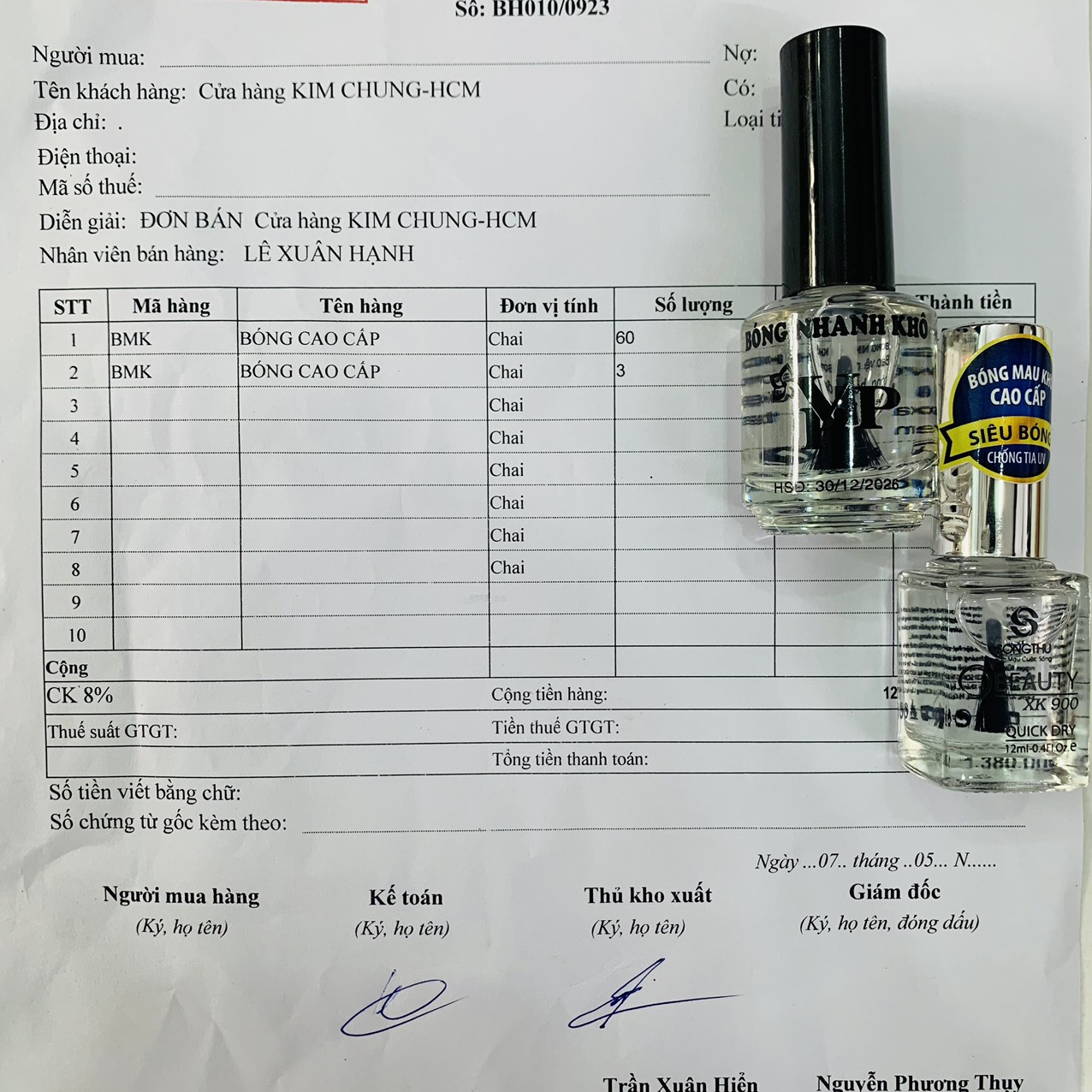 Sơn bóng mau khô Top coat (Bóng trắng, Bóng hồng)