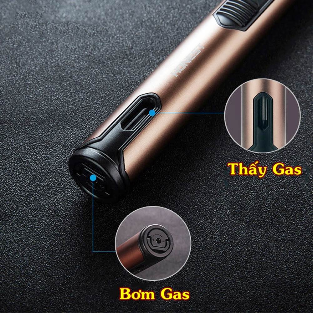BẬT LỬA KHÈ HONEST 753 KIM LOẠI - (XÀI GAS)