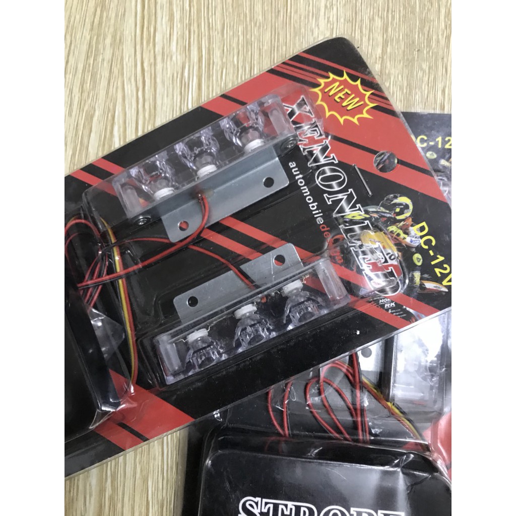 ĐÈN CHỚP NHÁY XANH ĐỎ 6 led