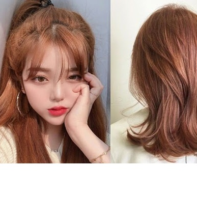 Nhuộm tóc màu Nâu Caramel (không tẩy tóc) (kèm trợ nhuộm và găng tay)