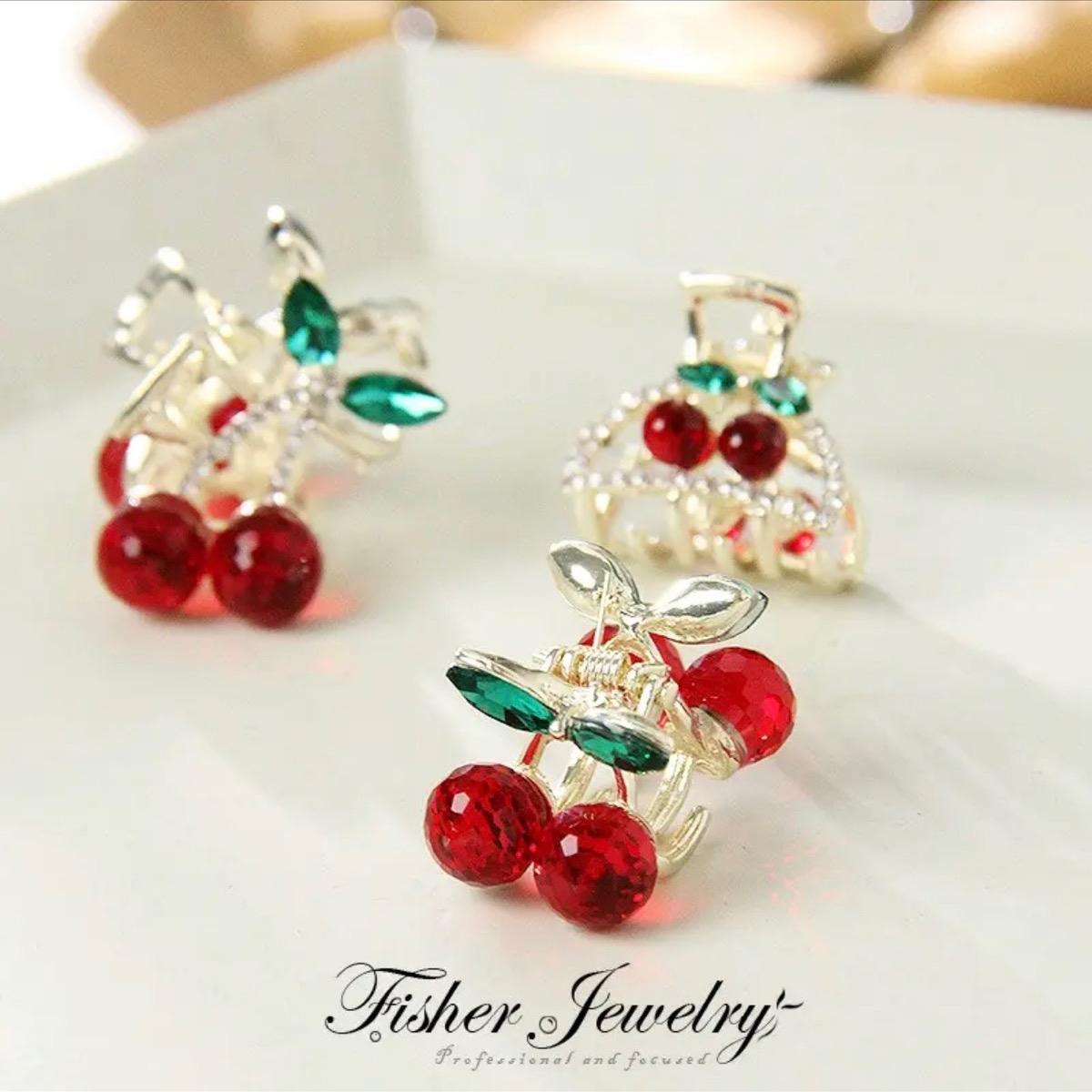 Kẹp Tóc Cỡ Nhỏ Hình Quả Cherry Dễ Thương