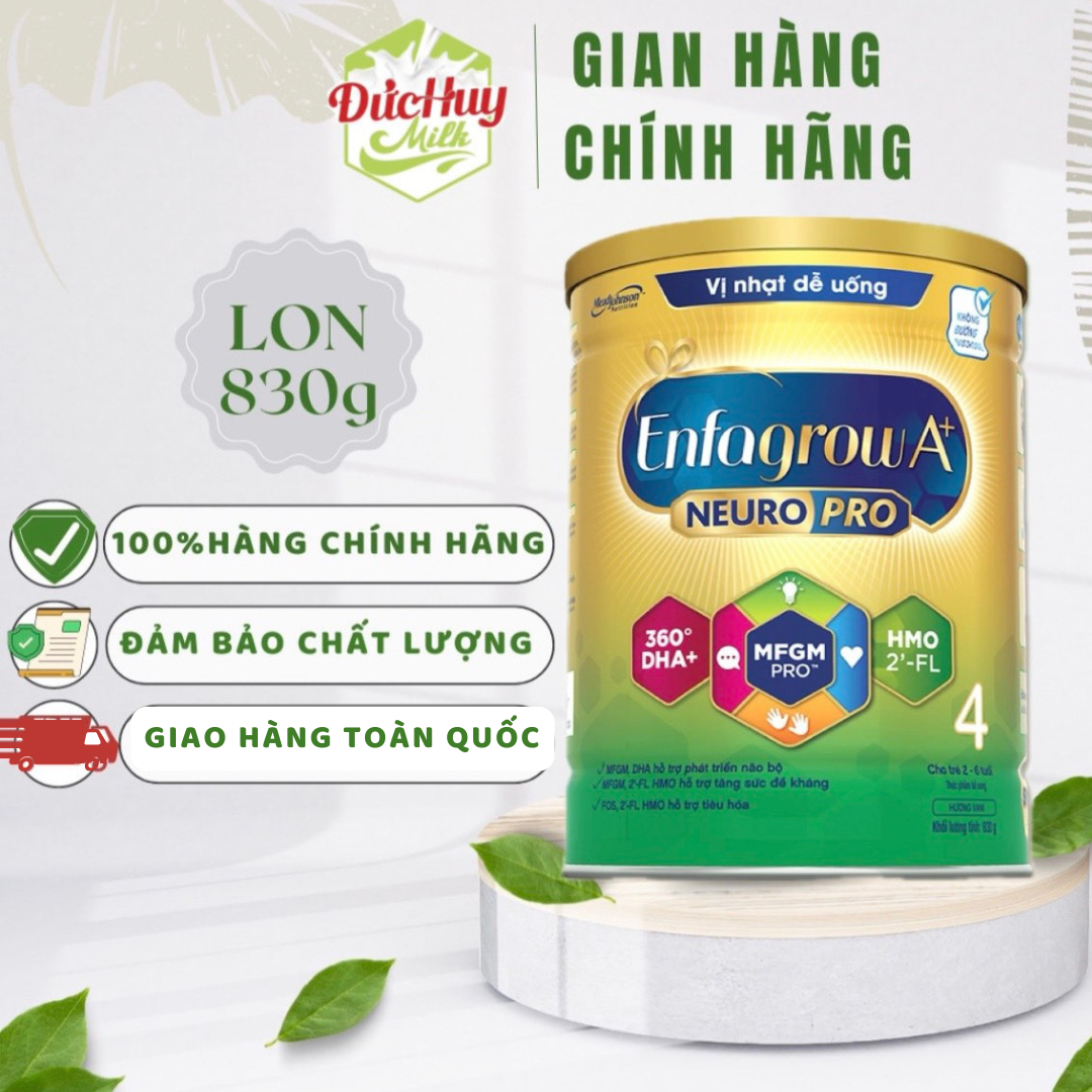 Sữa bột Enfamil A+ NEURO PRO cho bé đủ số 1/2/3/4 (400g_830g_1.7kg)