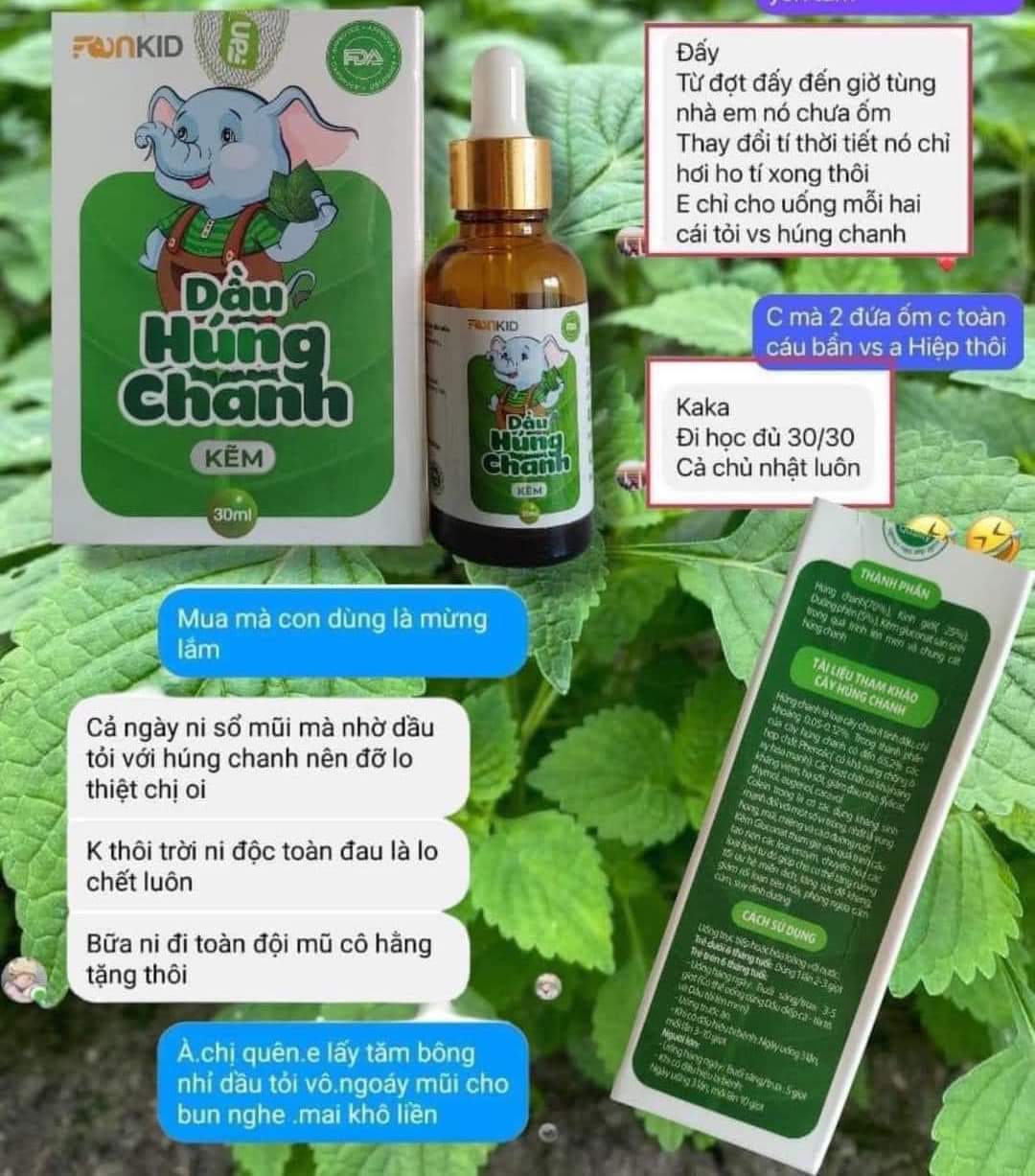 Dầu húng chanh kẽm Faneco 30ml