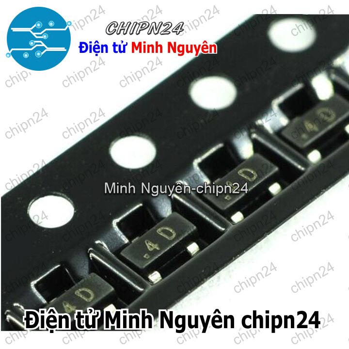 [10 con] (G3.2) Transistor Dán A94 (4D) SOT-23 PNP 300mA 400V (SMD) (KSP94 MMBTA94) - HH004294