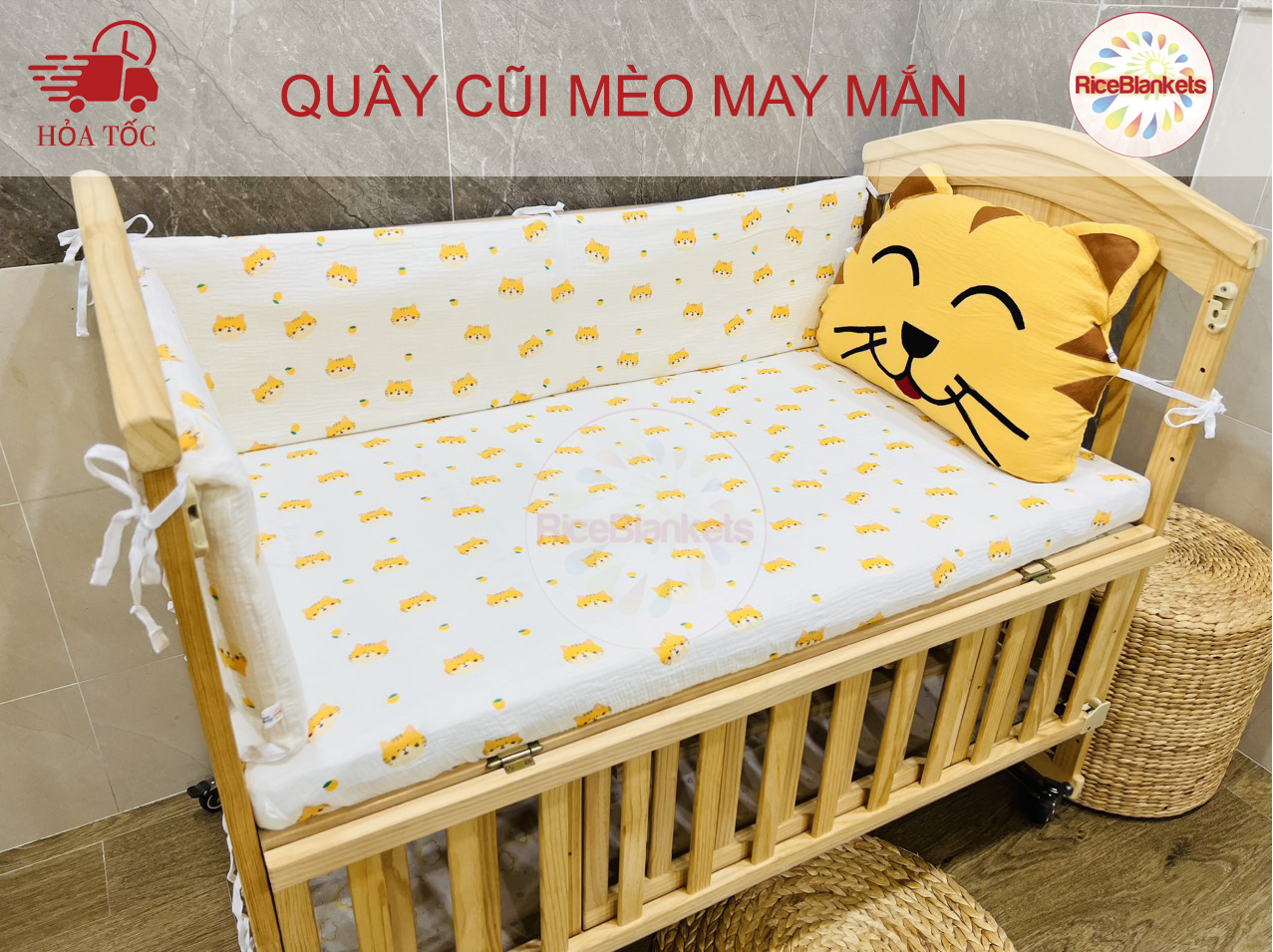 Set quây cũi mèo may mắn cho cũi đa năng ( may theo yêu cầu)