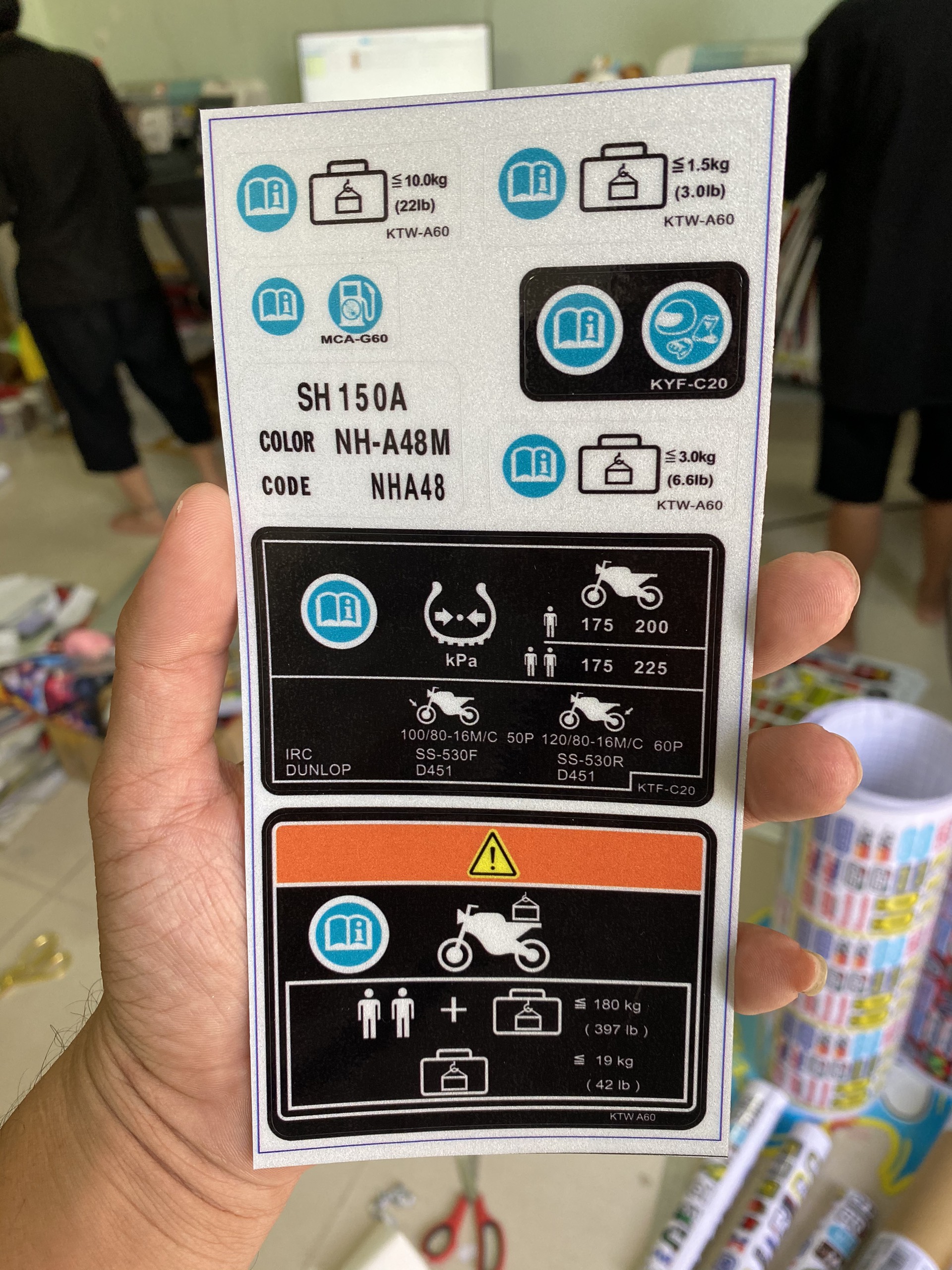 TEM THÔNG SỐ SH Ý PHẢN QUANG SIÊU ĐẸP