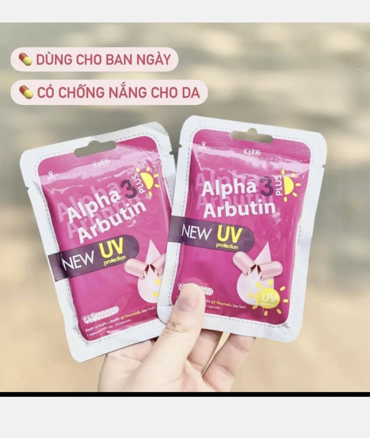 combo Sữa dưỡng ẩm Vaseline 50x & vỉ Alpha Arbutin