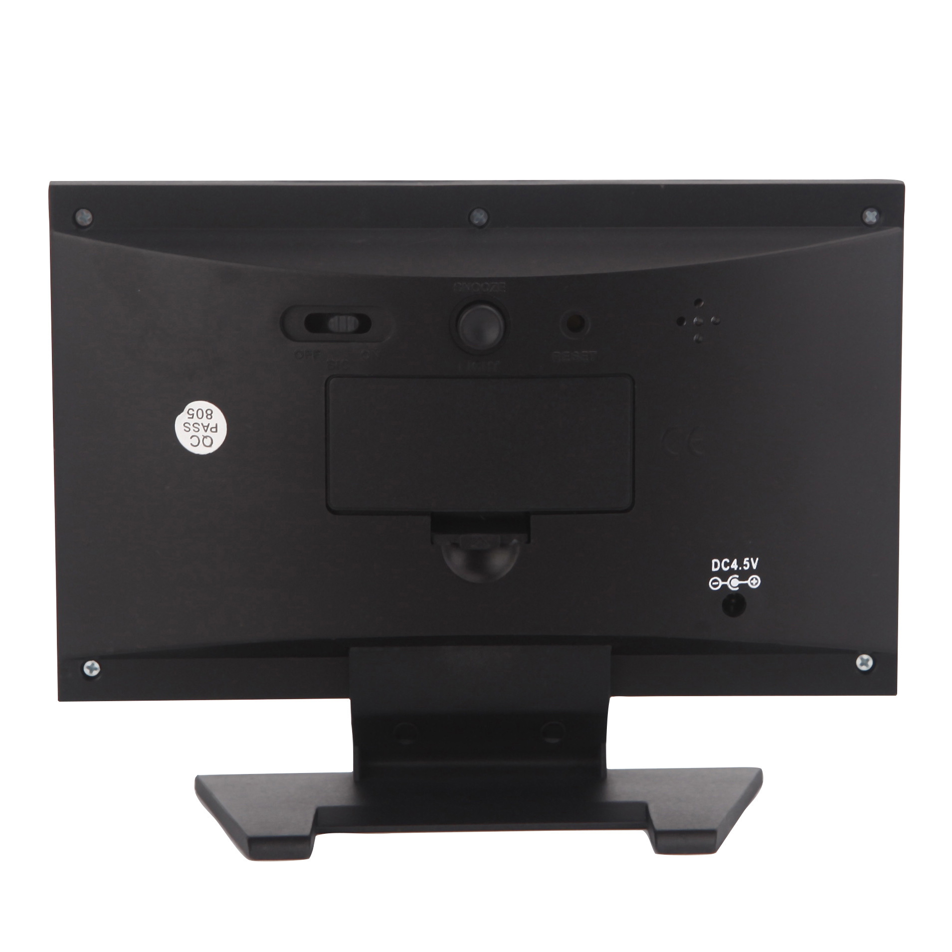 Perual Temperature and Humidity Color Screen Clock Large Screen Voice Control Weather Forecast Bell LCD Backlight 8082T Voice Control Weather Station Cloc