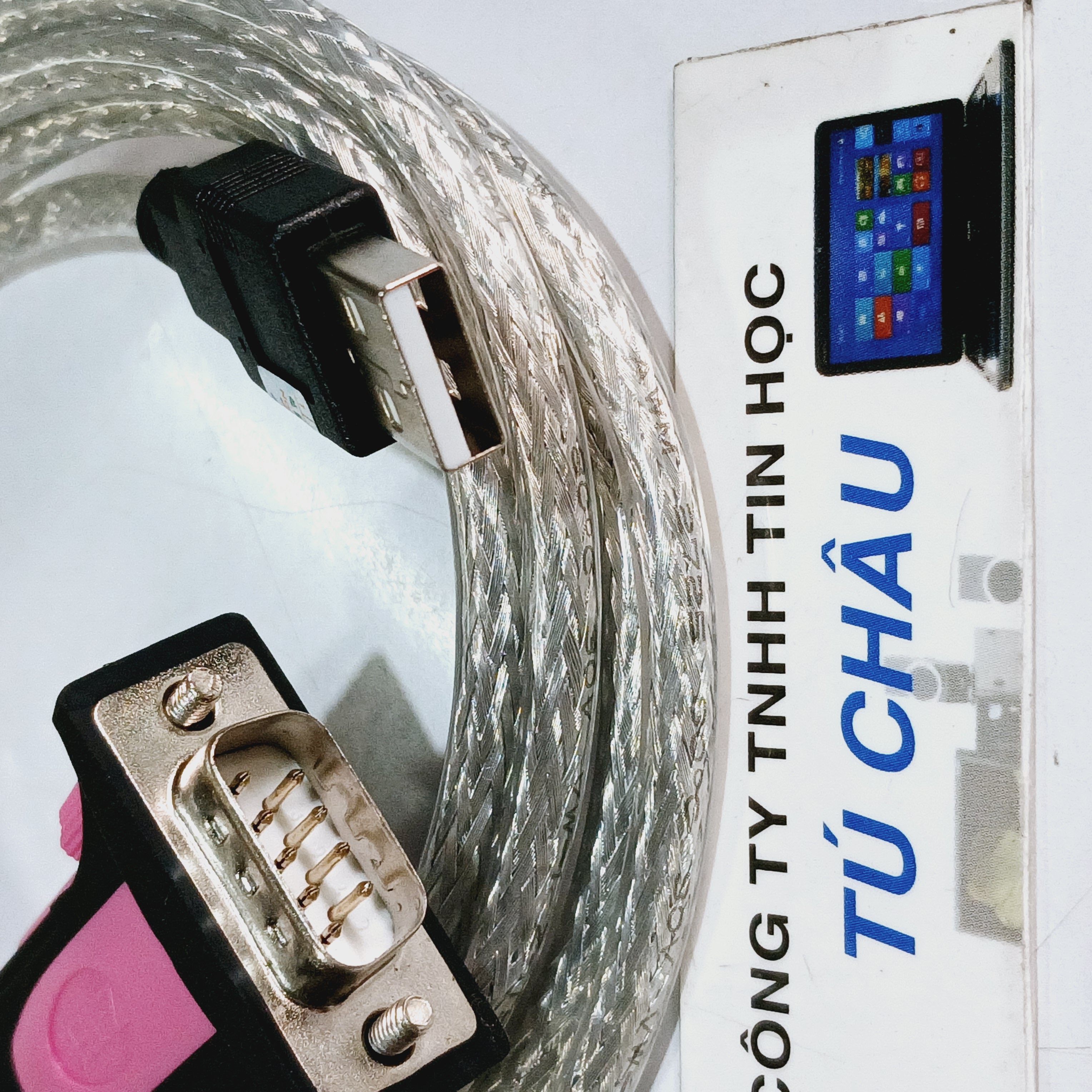 Cáp USB ra Com DB9 - Chuẩn USB 2.0 ra RS232 (Com 9 DB9 Kim đực) / 1.8m