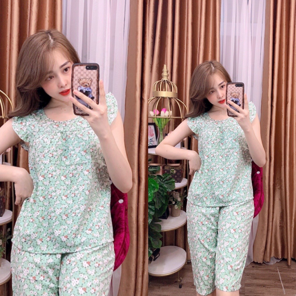 ĐỒ BỘ LỤA LỬNG HỌA TIẾT HOA NHÍ MỚI NHẤT (ẢNH THẬT) CÓ SIZE 40-75KG - LUA25