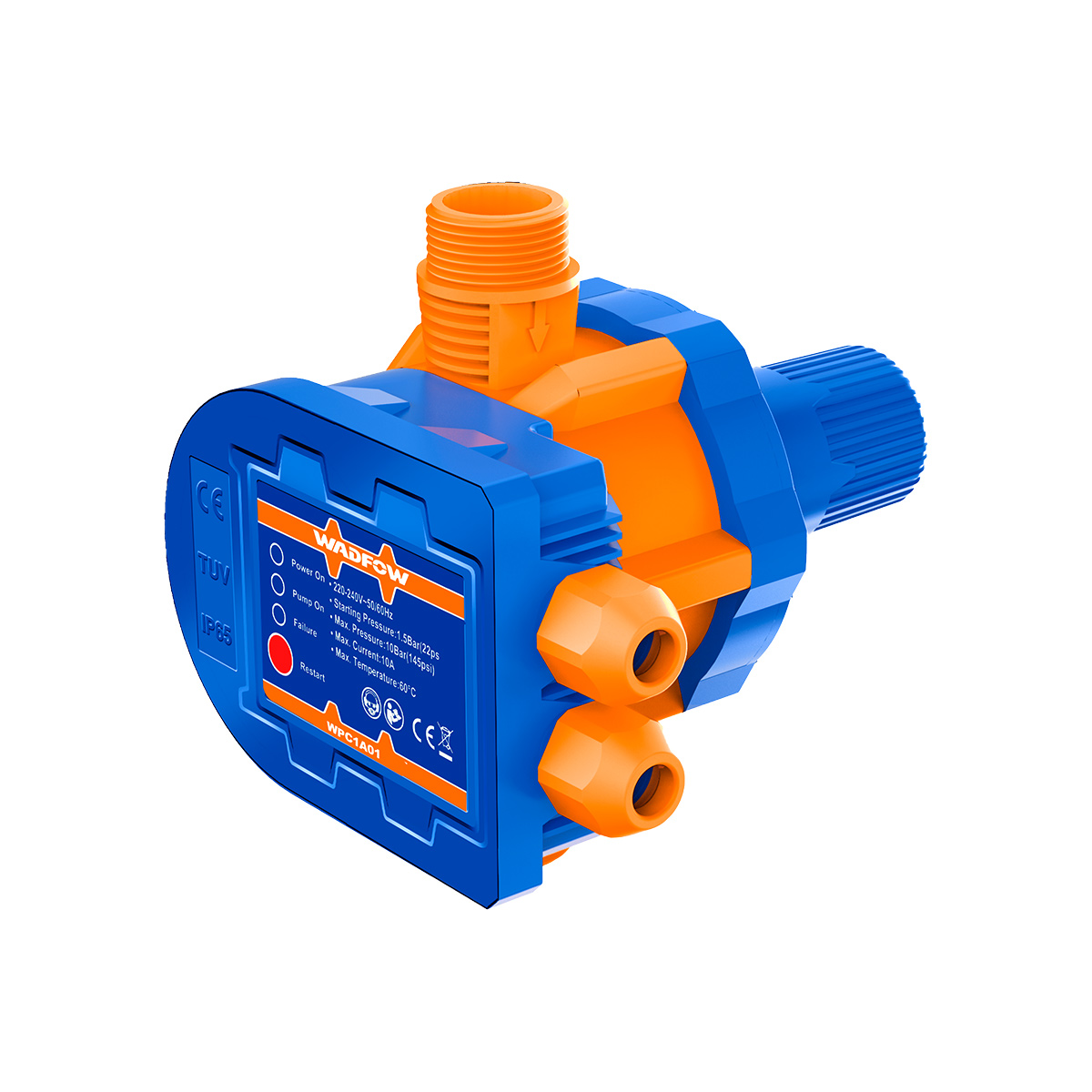 Ingco total wasfow automatic pressure water pump relay starter pressure water pump 1.5bar max pressure 10 bar-Cam authentic