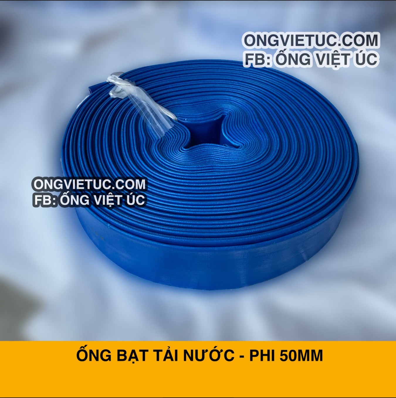 Ống bạt bơm nước phi 50mm cuộn 20M- ống bạt cốt dù tải nước