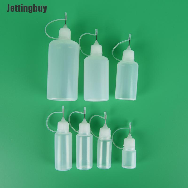 Jettingbuy 1PC 5-100ml Empty Plastic Squeezable Liquid Dropper Bottles Needle Tip