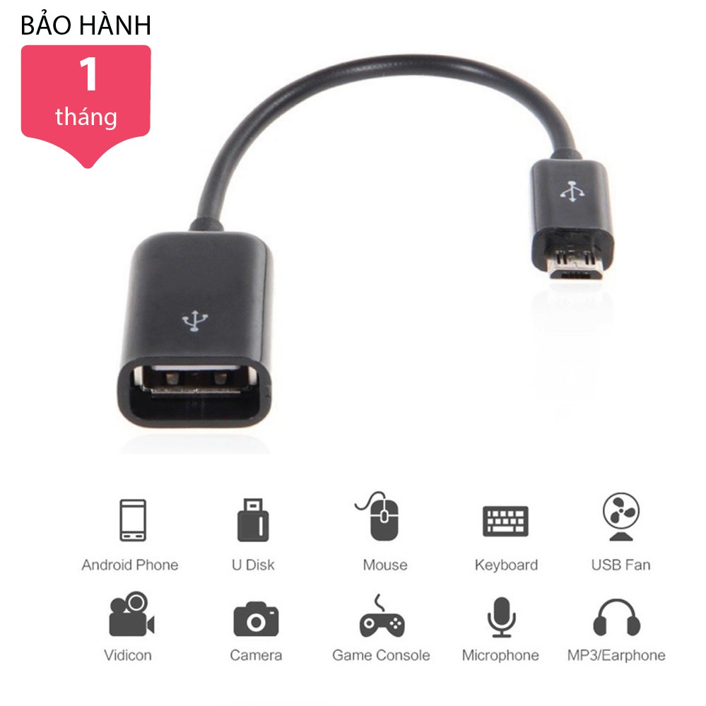 Dây cáp OTG chuyển đổi dữ liệu Micro USB (Type C)  cho điện thoại sáng usb type A