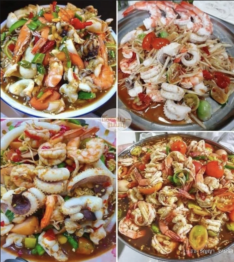 Mắm trộn gỏi đu đủ chàng trai thái lan siêu ngon