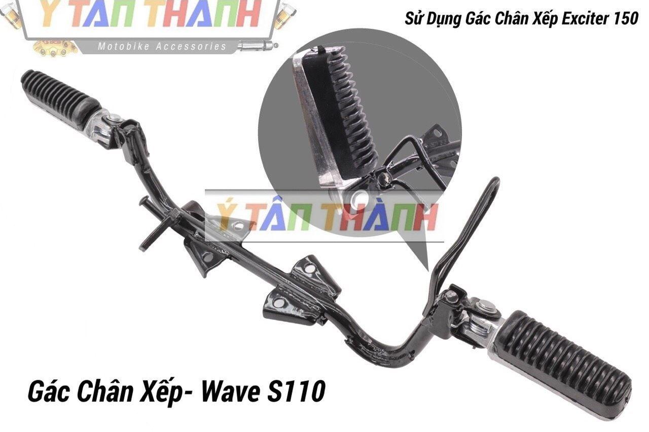 Gác Chân Gập Gù Gắn Xe Wave S110