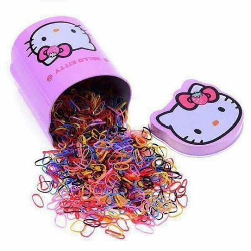 Hộp 2000 cái Chun Buộc Tóc Hello Kitty Cho Bé