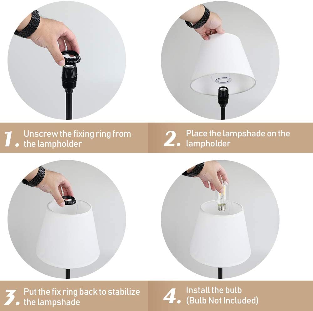 Đèn để bàn hiện đại với chao đèn vải